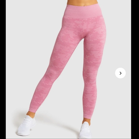 Gymshark Adapt Camo Seamless Dusky Pink Barely Used Size Large Leggings